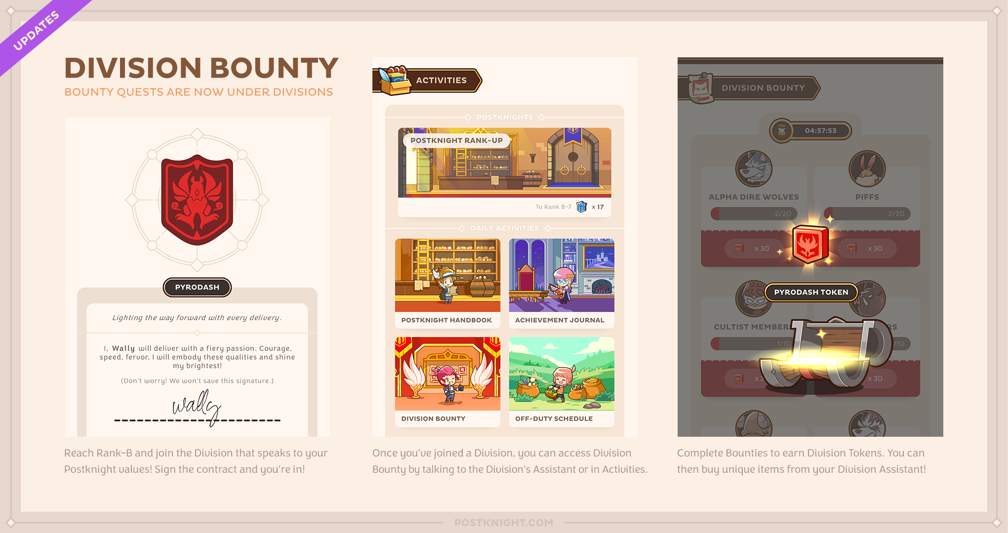 postknight 2 division bounty
