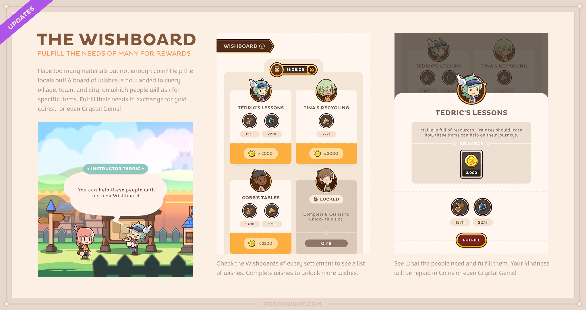 postknight 2 wishboard